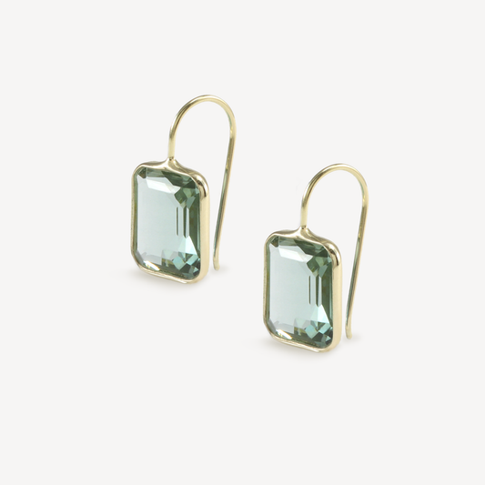 Small Gemma Green Hydro Quartz Drop Earrings