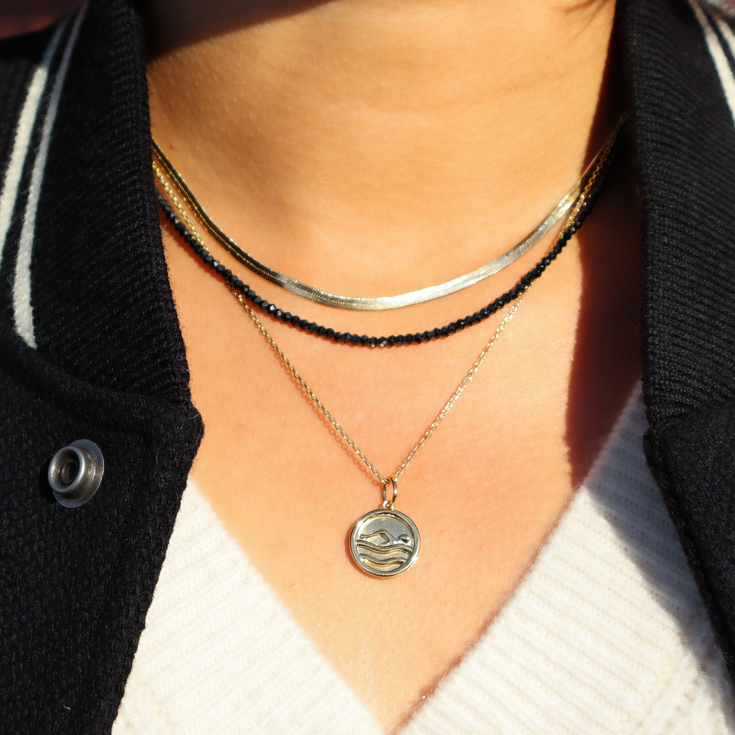 Splash Swim Charm Necklace