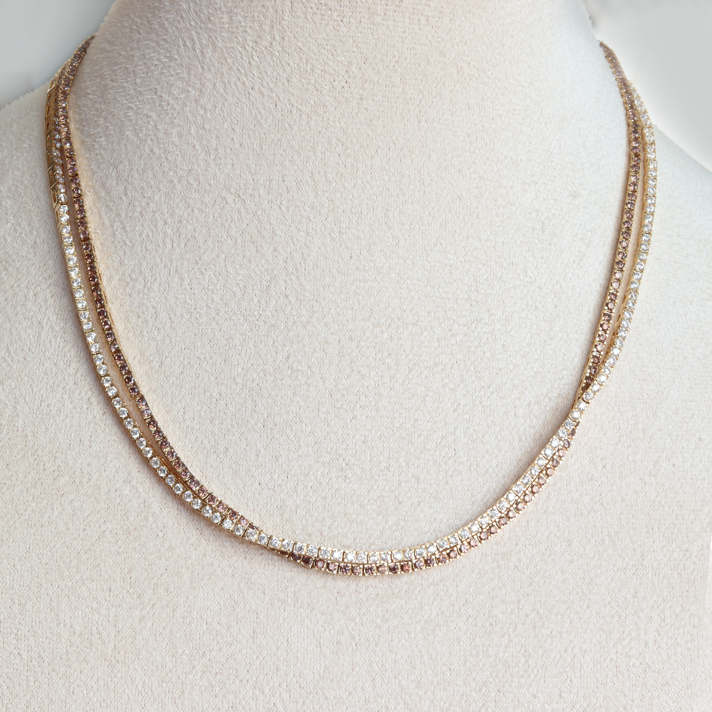 Champagne Parker Tennis Necklace