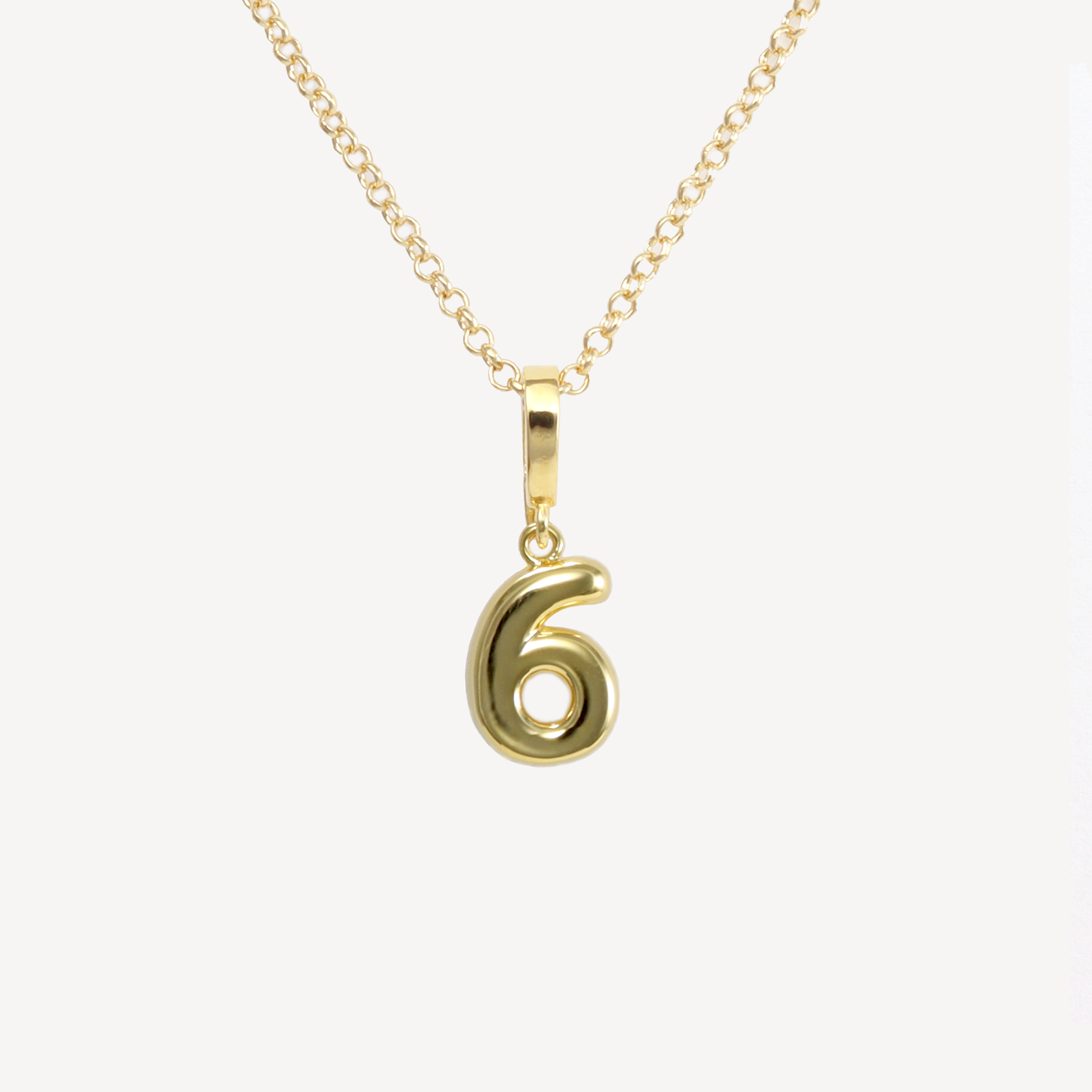 Cloud Initial Number Necklace