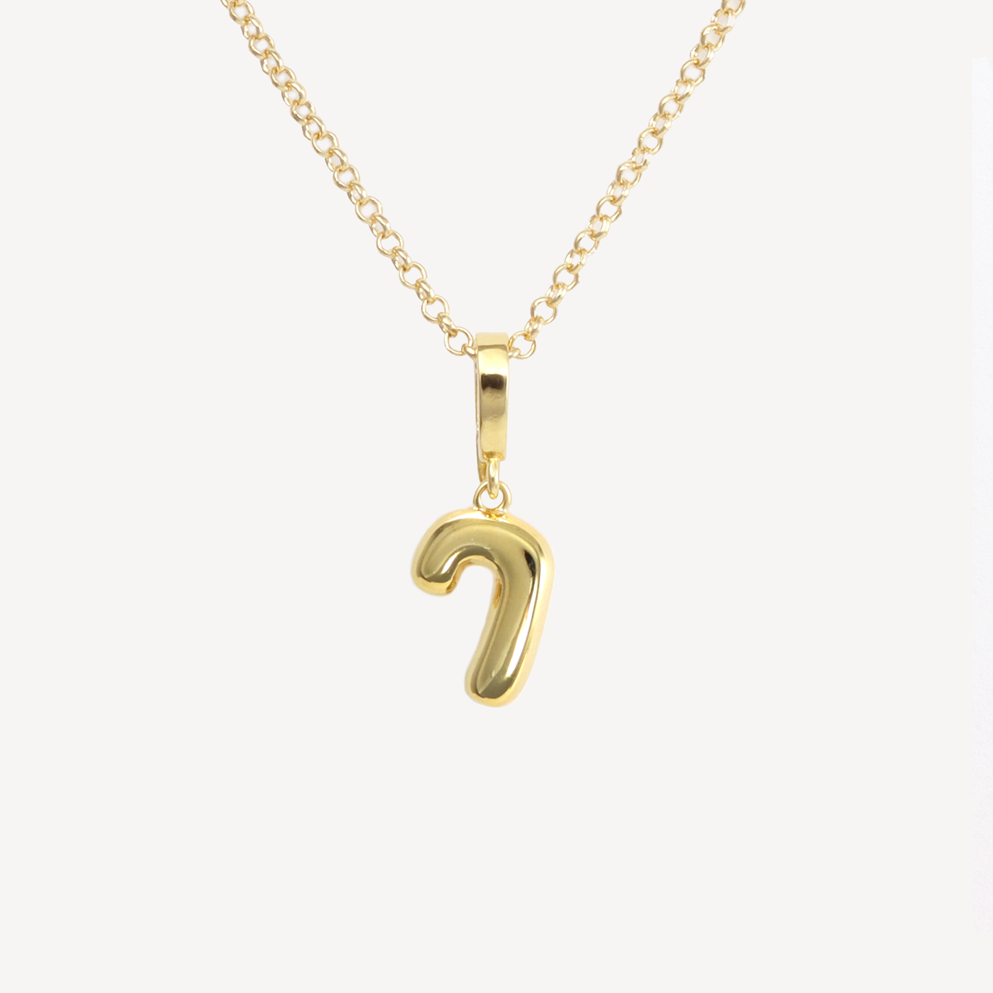 Cloud Initial Number Necklace