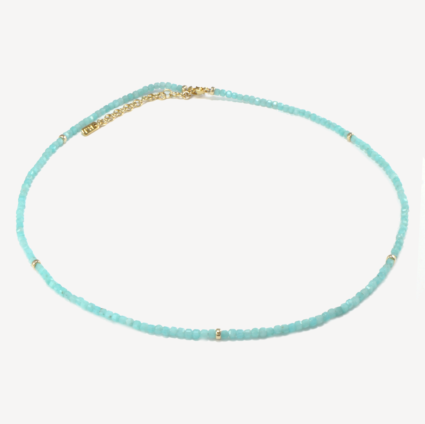 Amazonite Gemstone Necklace with Beads
