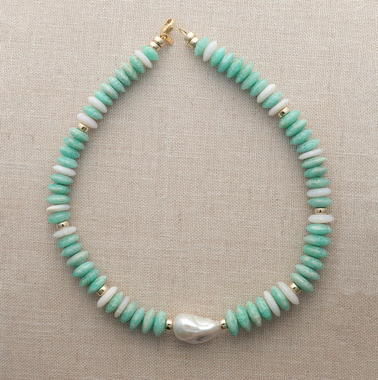 Disco Amazonite Necklace