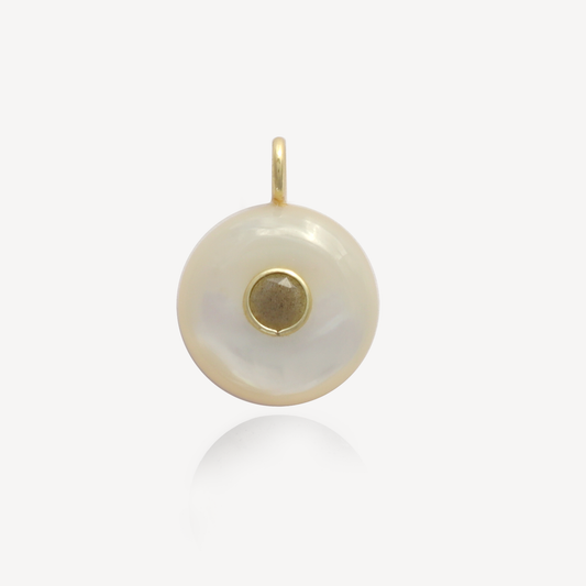 Medium Amie Mother of Pearl with Labradorite Pendant