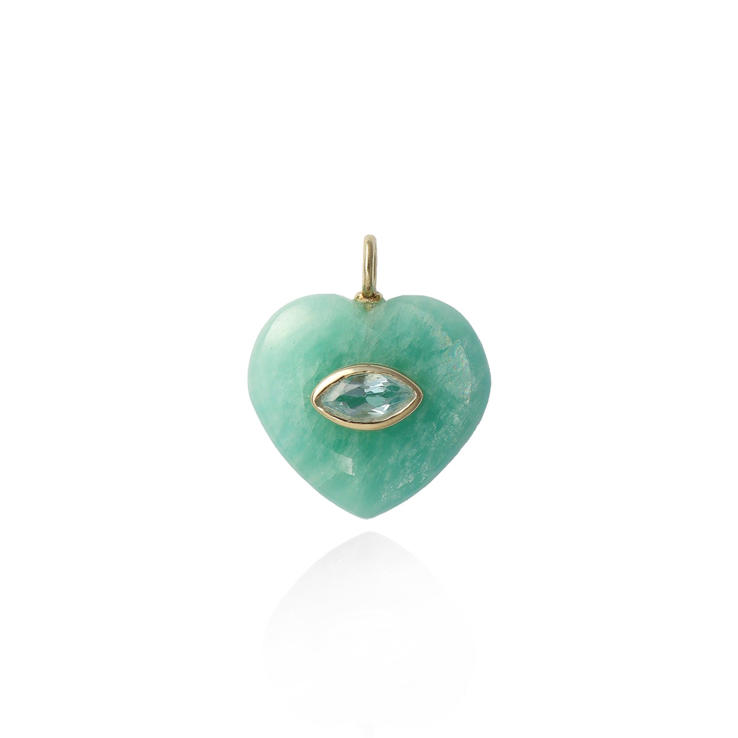 Medium Amie Amazonite Marquis Heart Pendant
