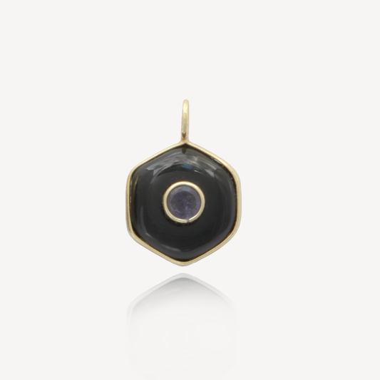 Medium Amie Hexagon Black Onyx Pendant