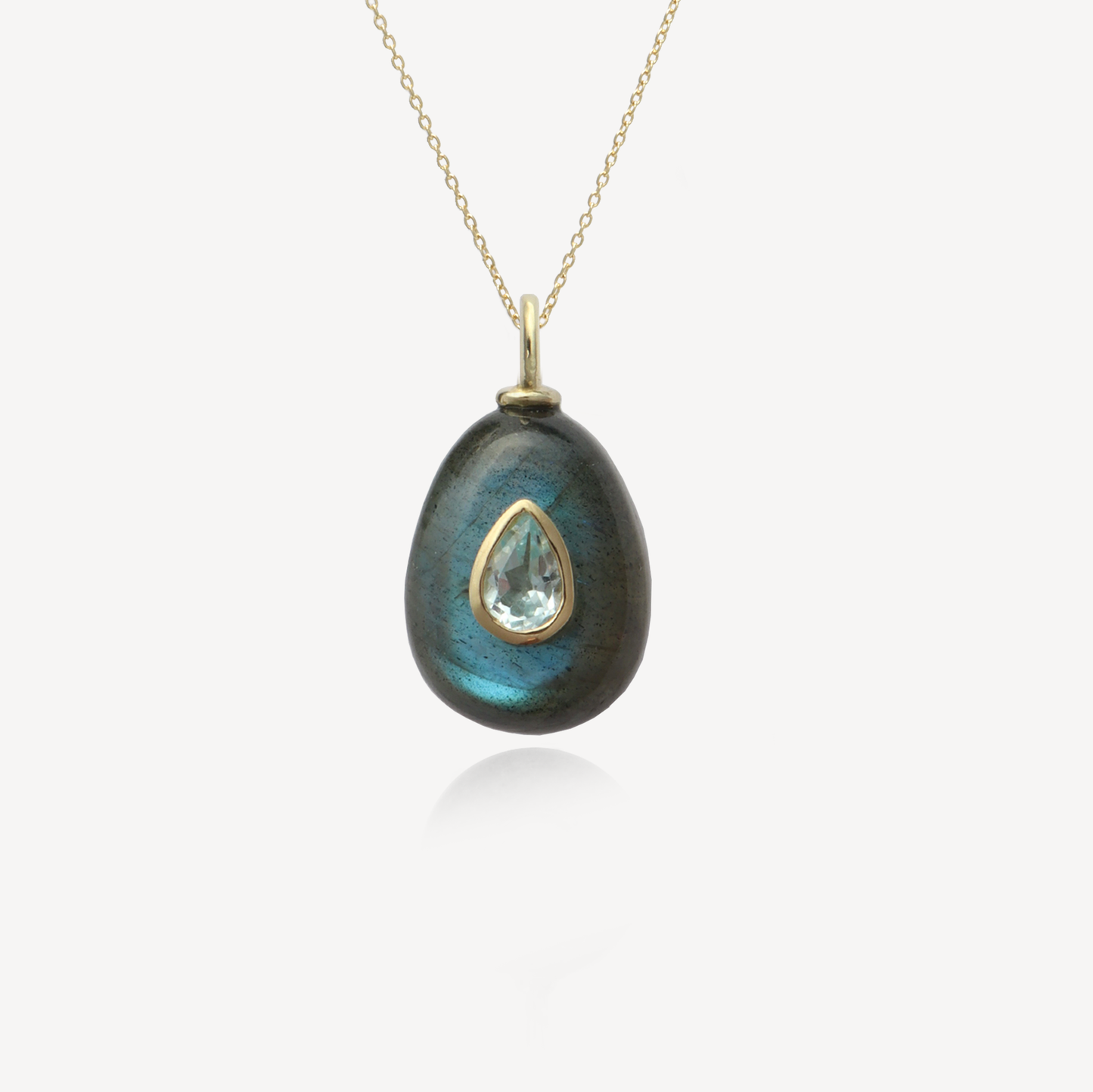 Medium Amie Egg Labradorite Pendant