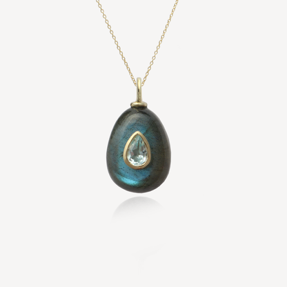 Medium Amie Egg Labradorite Pendant