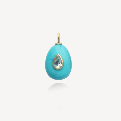Medium Amie Egg Turquoise Pendant