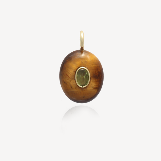 Medium Amie Tigers eye Oval Pendant