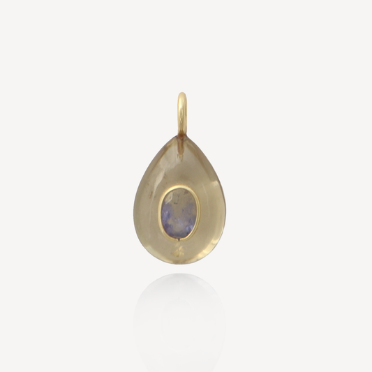 Medium Amie Lemon Quartz Pear Pendant
