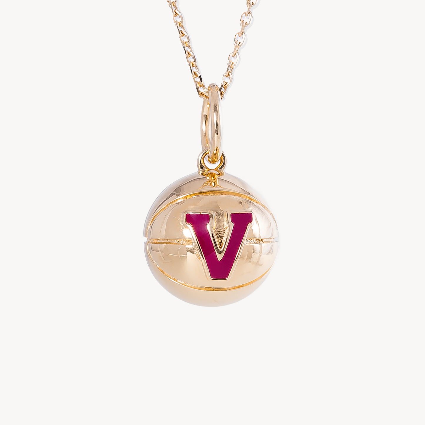 Gold Varsity Basketball Necklace