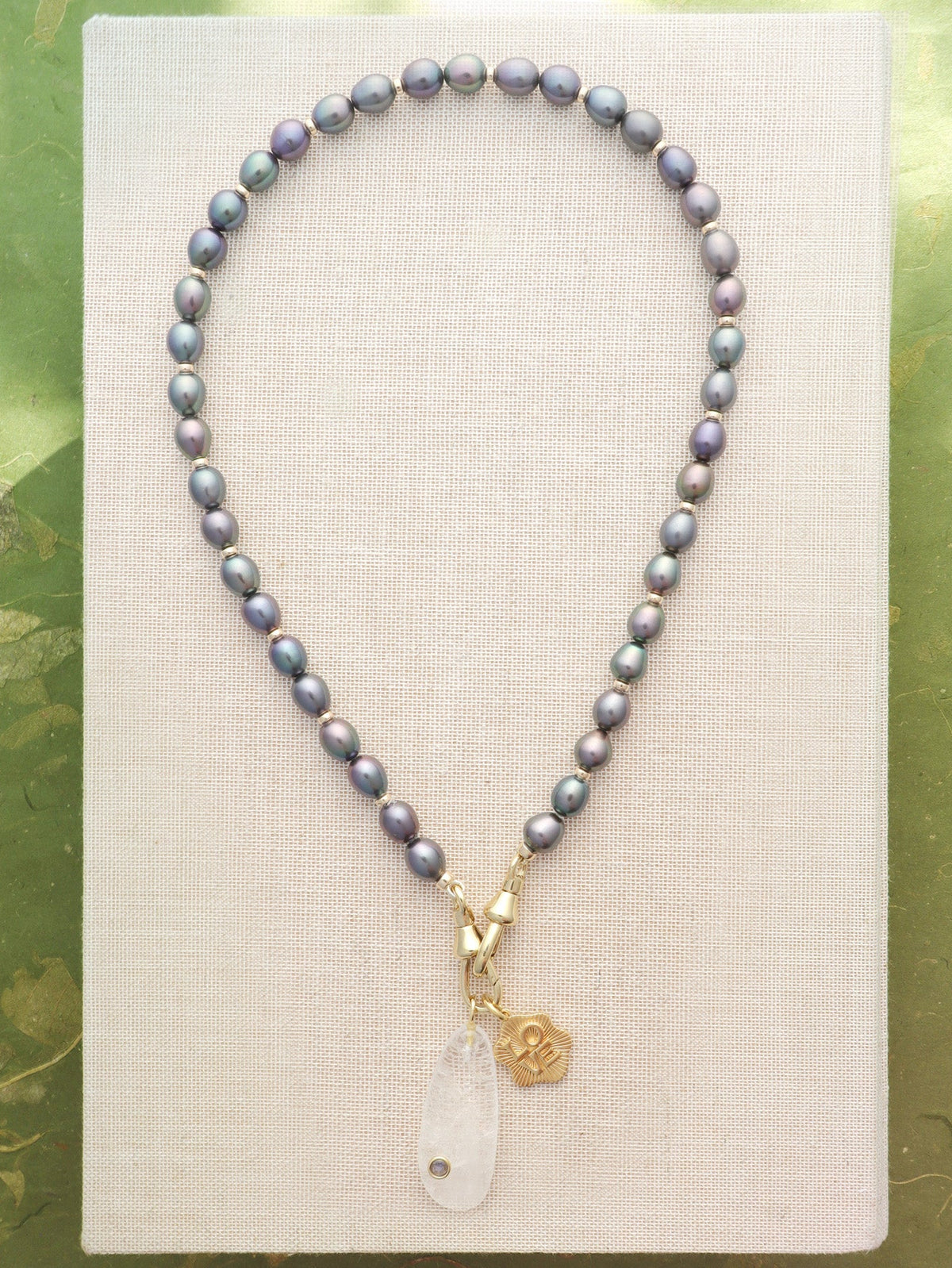 Black Pearl Necklace with Swivel Clasps