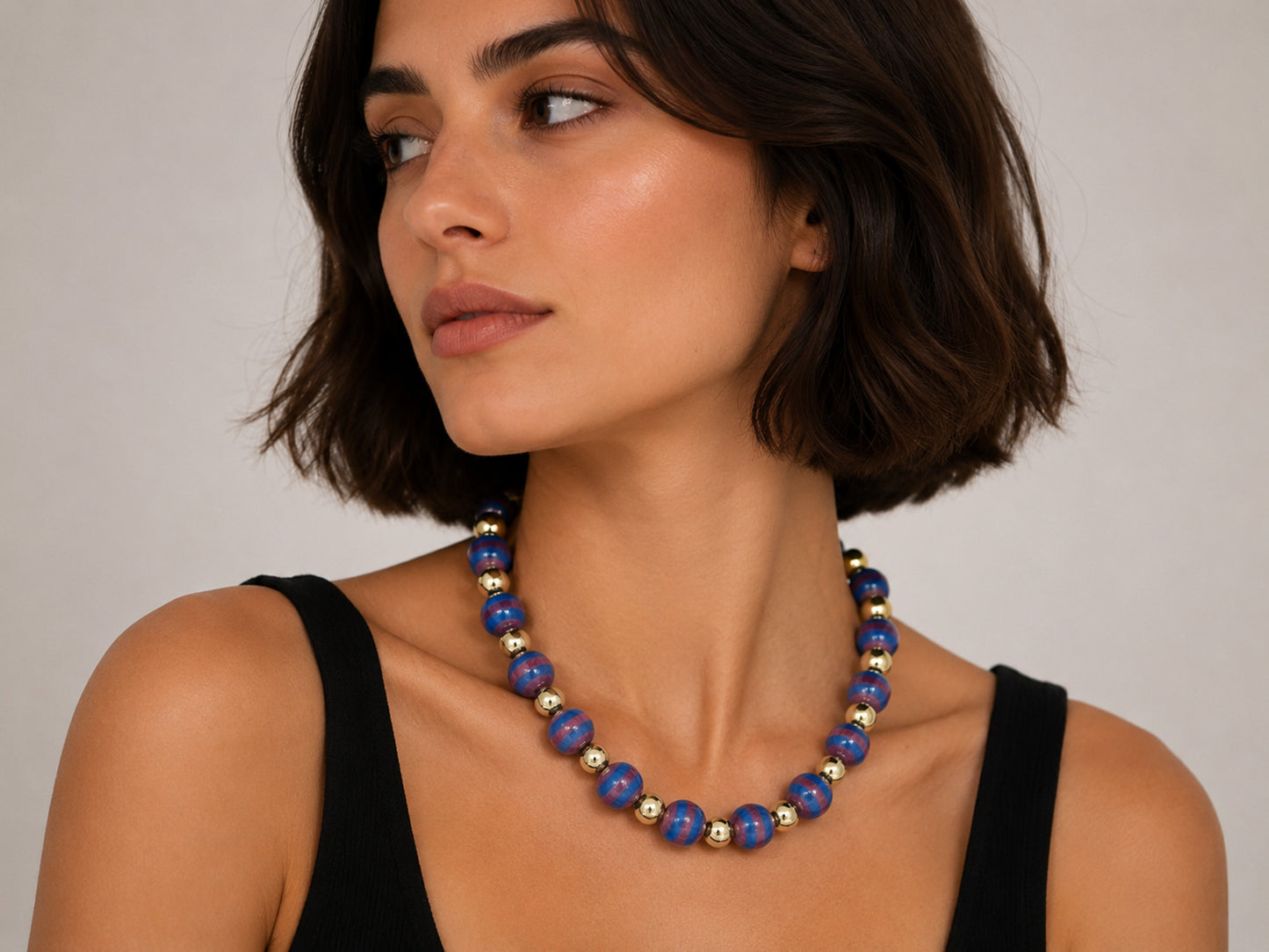 Blue Soleil Bauble Necklace