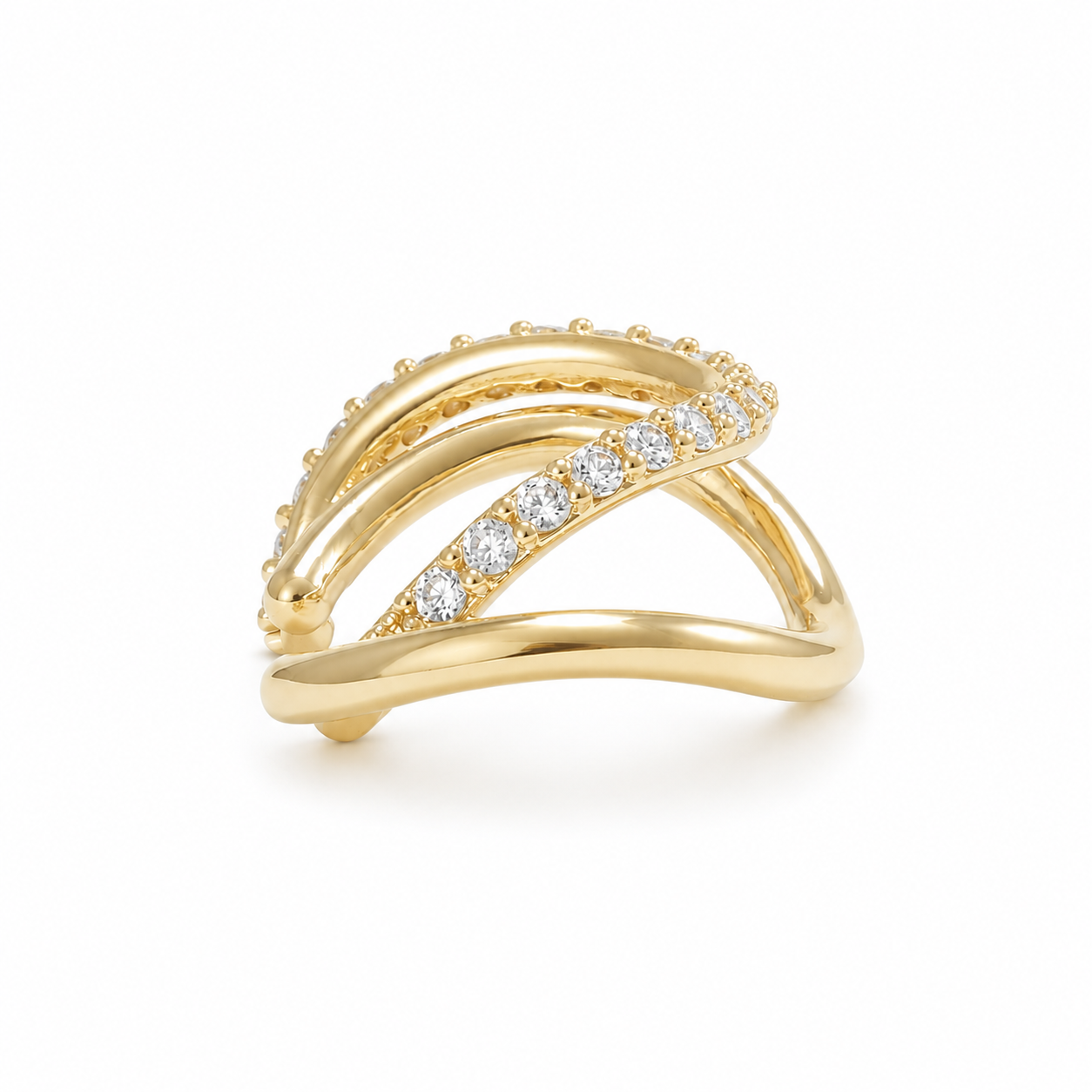 Gold Fluid Ear Cuff