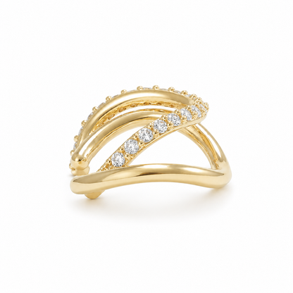 Gold Fluid Ear Cuff