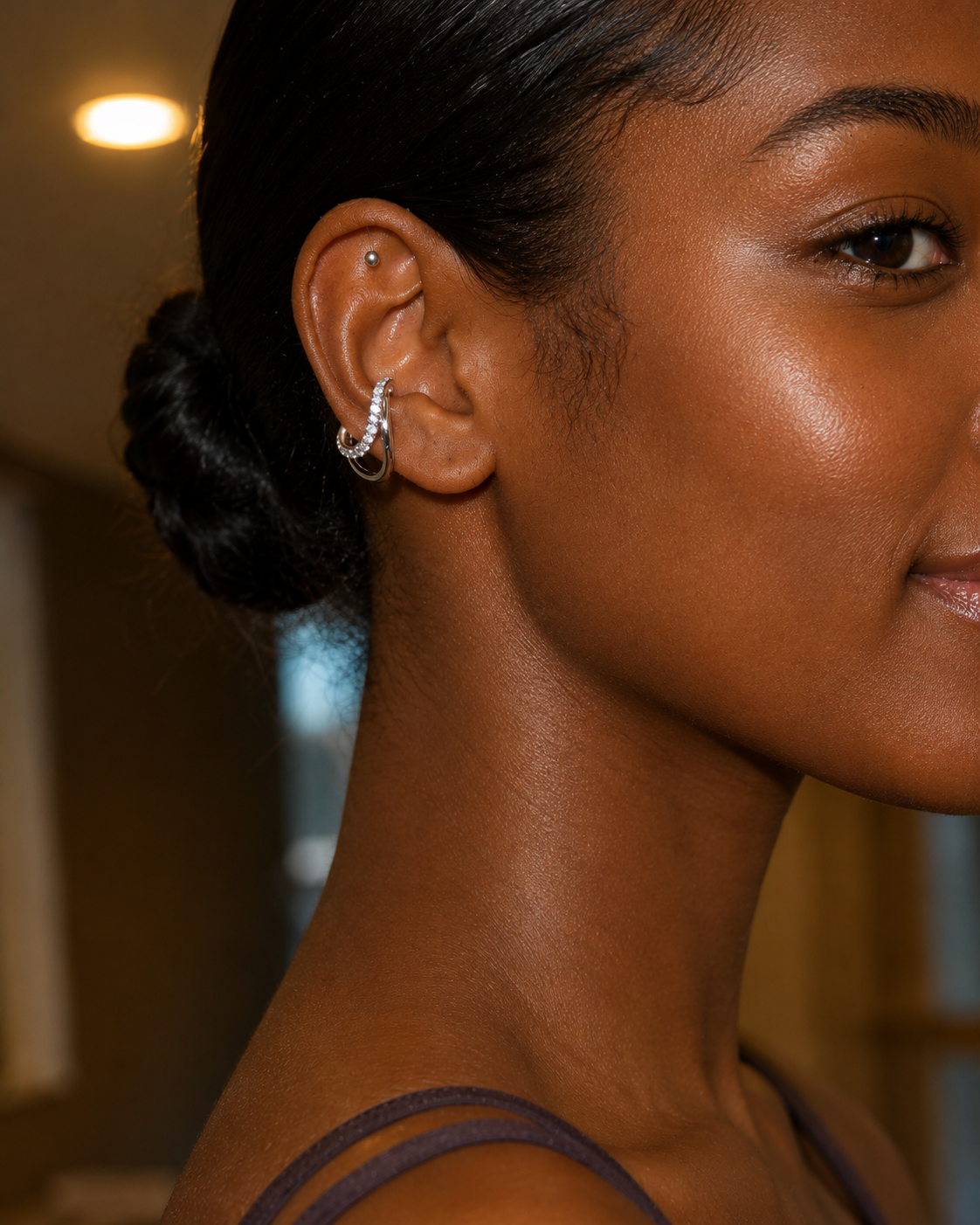 Gold Fluid Ear Cuff