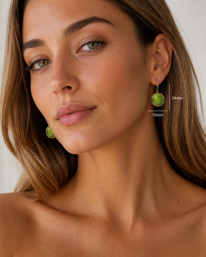 Green Catseye Parsons Drop Earring