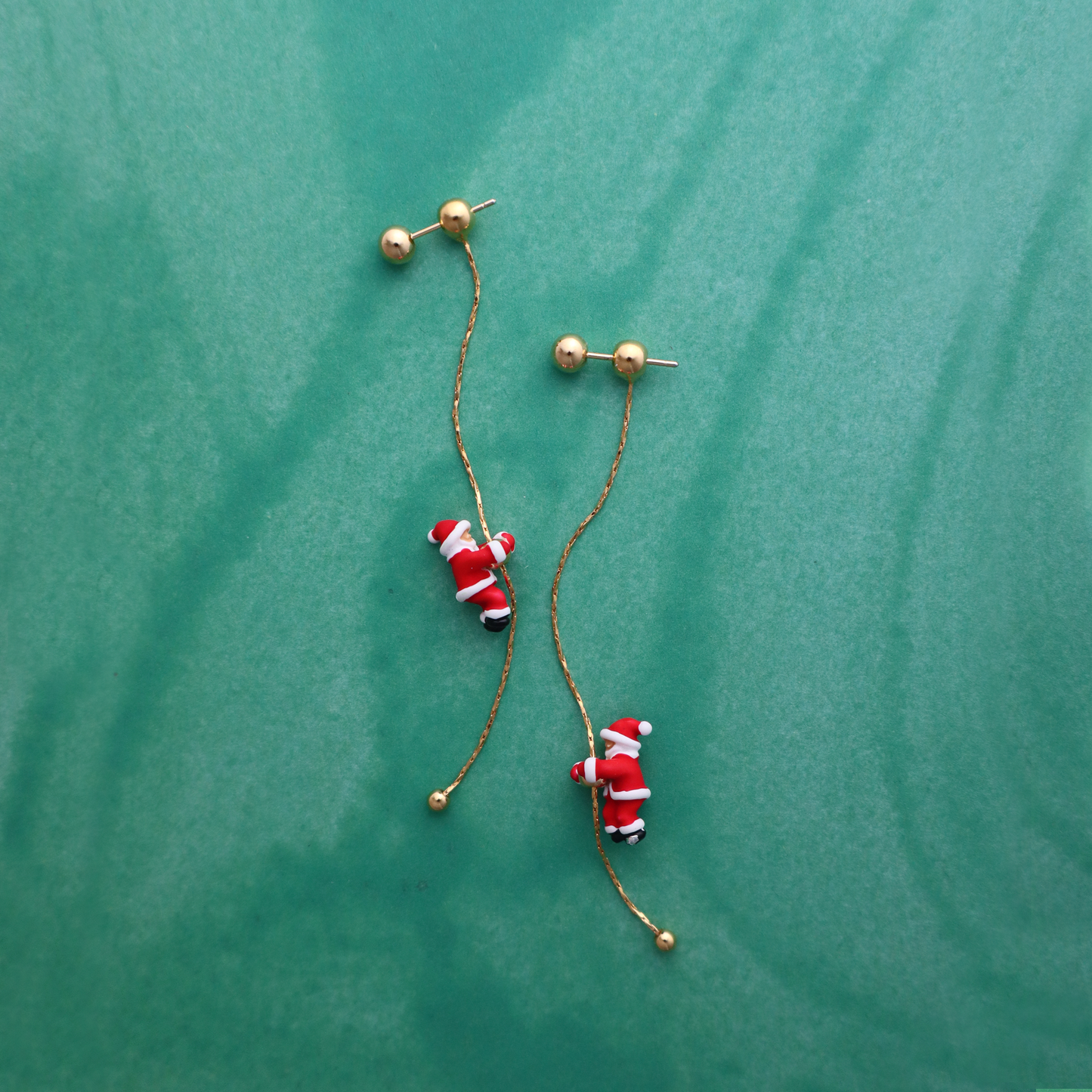 Santa Sliders Front and Back Earrings