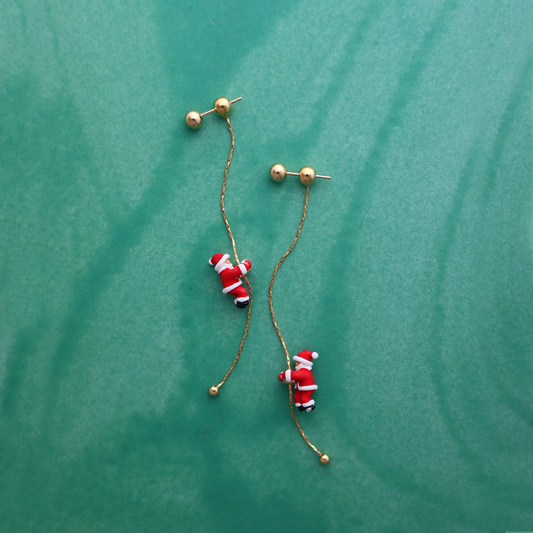 Santa Sliders Front and Back Earrings