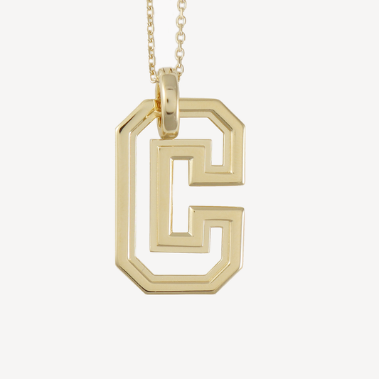 Oversized C Pendant Necklace