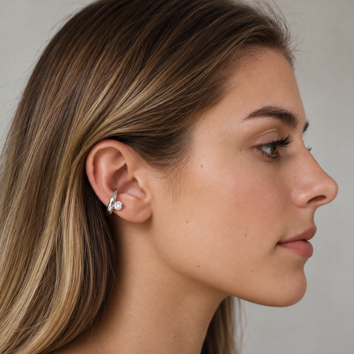 Silver Josie Bold Ear Cuff