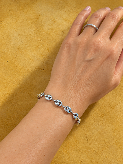 Silver Hollis Puffy Mariner Bracelet