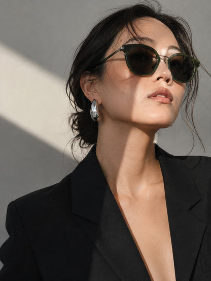 Silver Faris Statement Earring