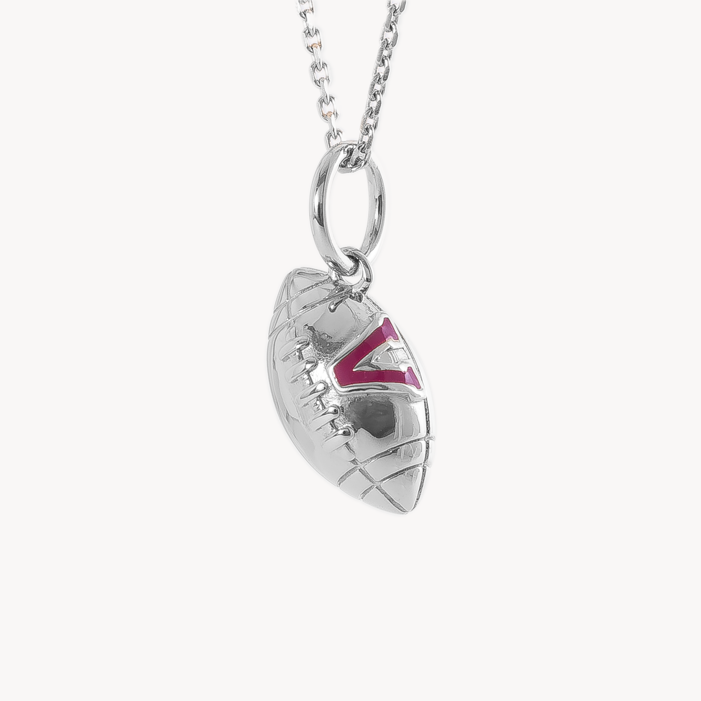 Silver Varsity Football Necklace