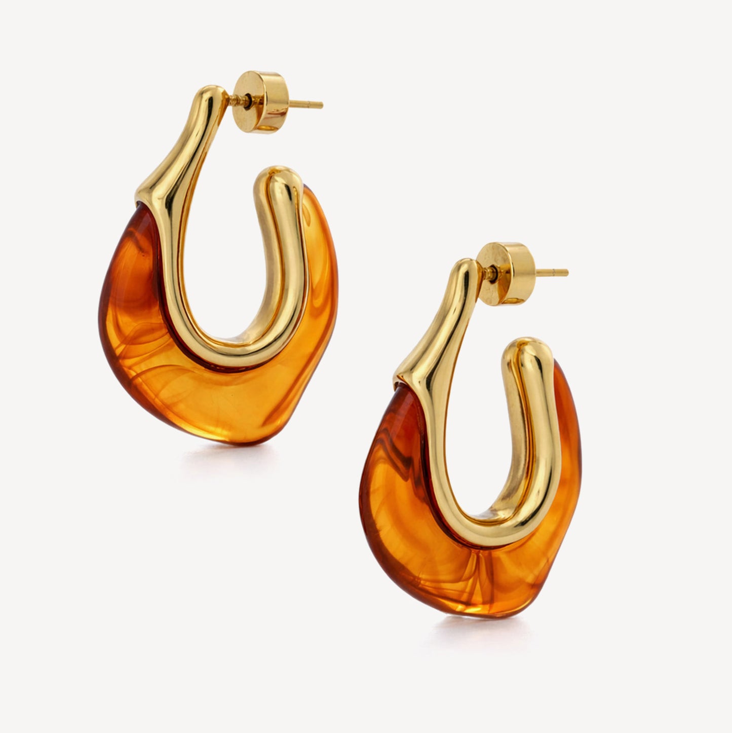 Gaia Tortoise Resin Hoops