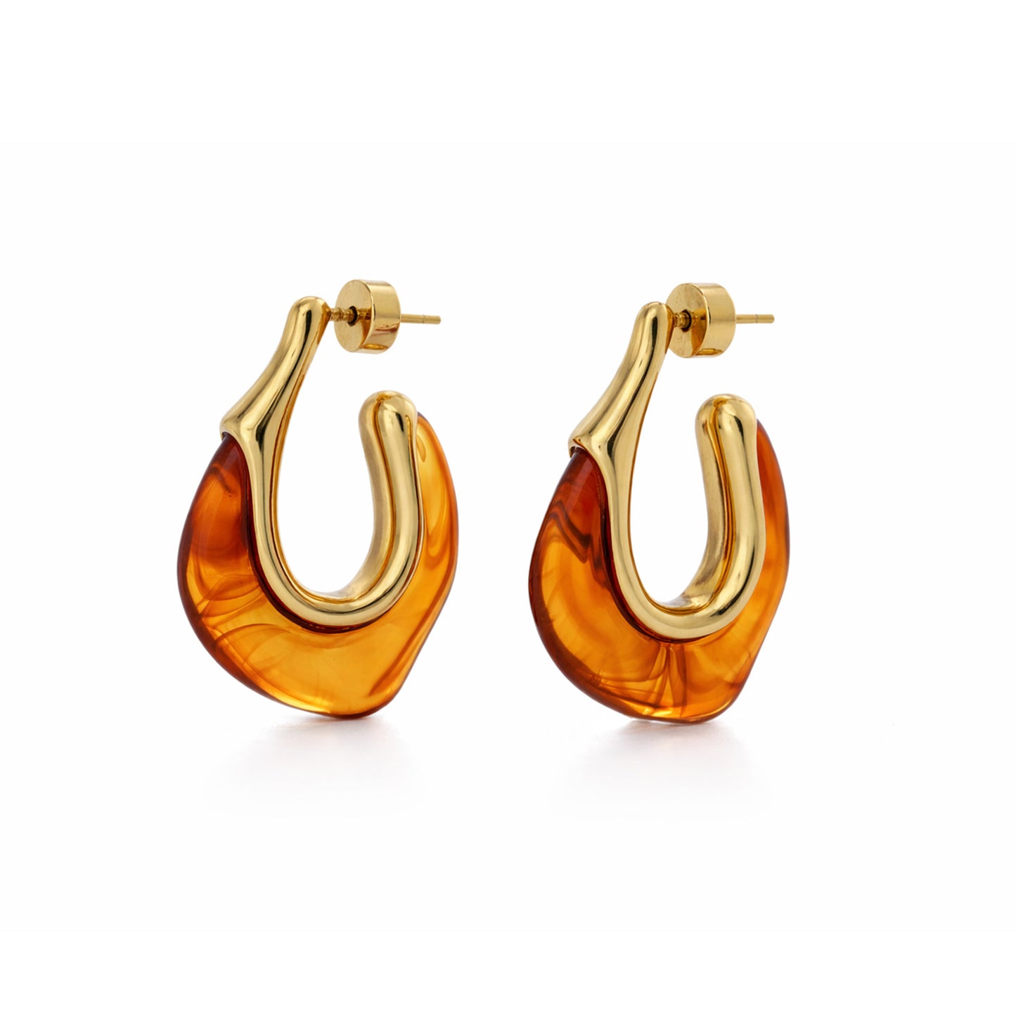 Gaia Tortoise Resin Hoops