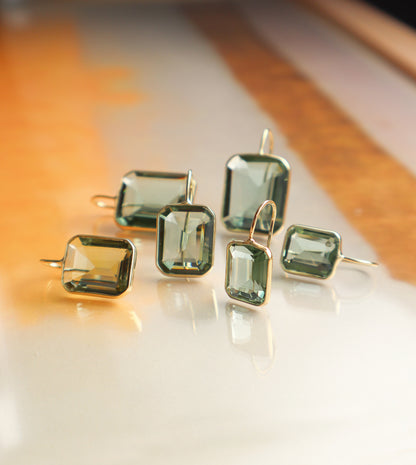 Large Gemma Green Hydro Quartz Drop Earrings