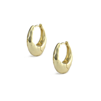 Gia Hammered Hoops
