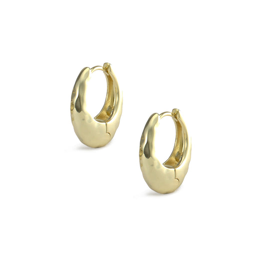 Gia Hammered Hoops