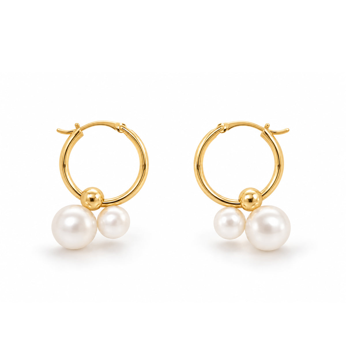 Pearl Bubble Hoop Earring