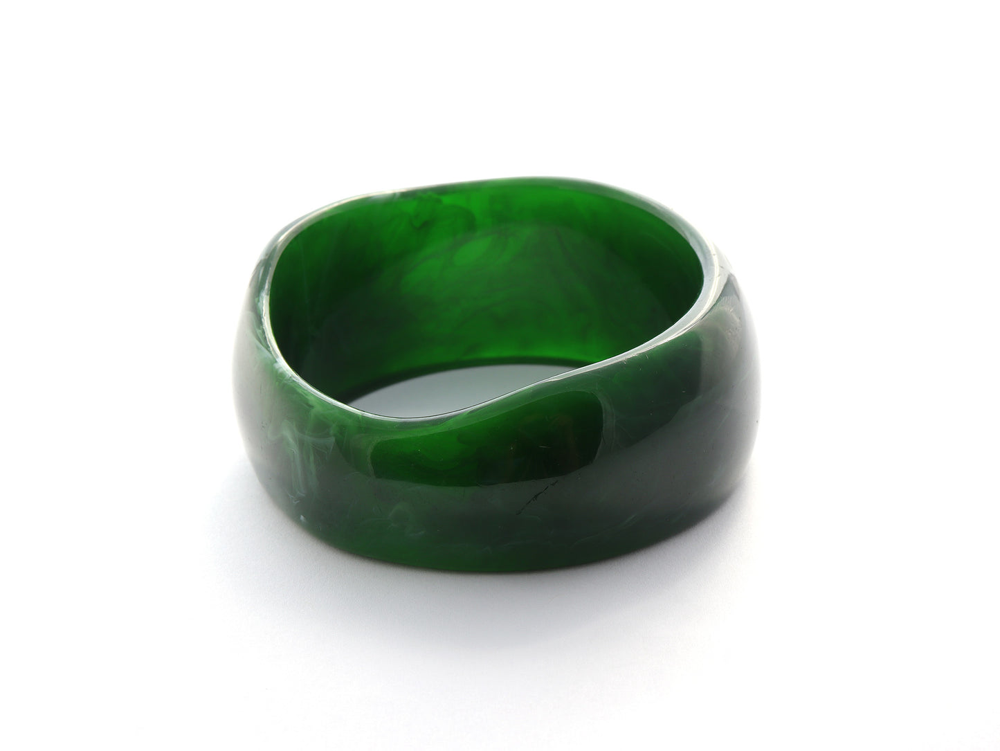 Green Resin Forma Bangle