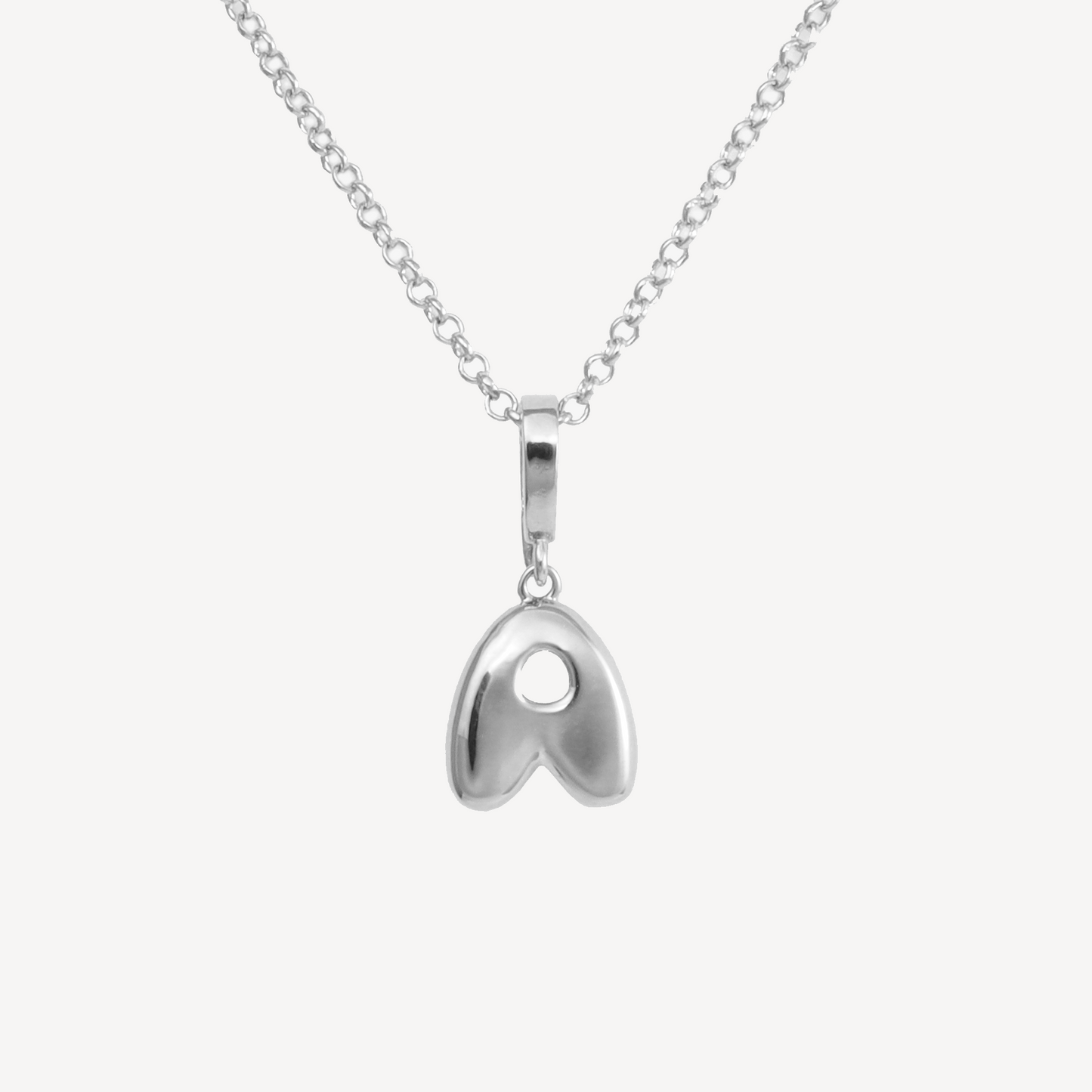 Silver Cloud Initial Necklace