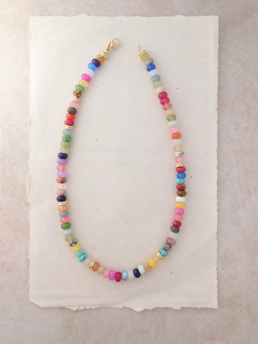 Prism Bold Rainbow Beaded Necklace