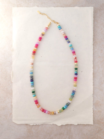 Prism Petite Rainbow Beaded Necklace