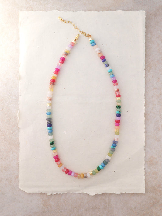 Prism Petite Rainbow Beaded Necklace