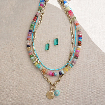 Prism Bold Rainbow Beaded Necklace