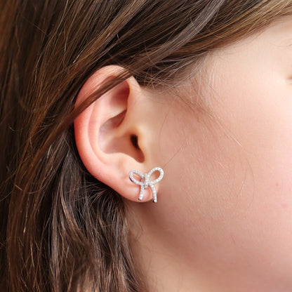 Silver Bow Studs