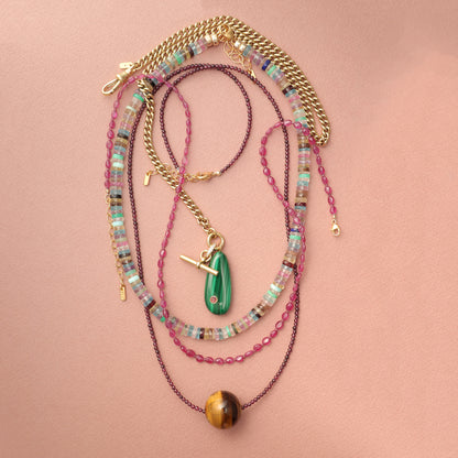 Bonbon Mini Beaded Ruby Gemstone Necklace