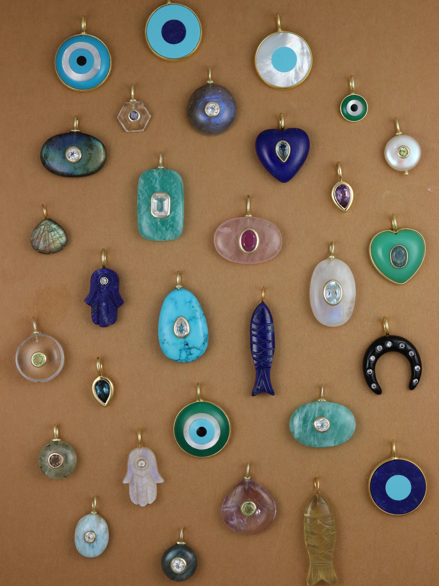 Green Onyx Yara Evil Eye Necklace