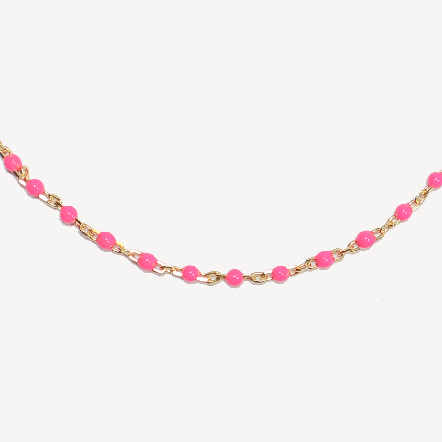 JEM Pink Enamel Station Necklace