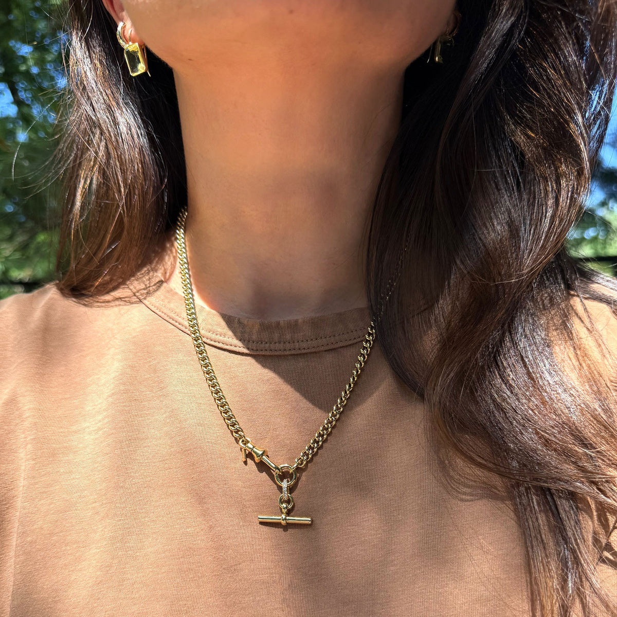Jett T-Bar Chain Necklace 20"