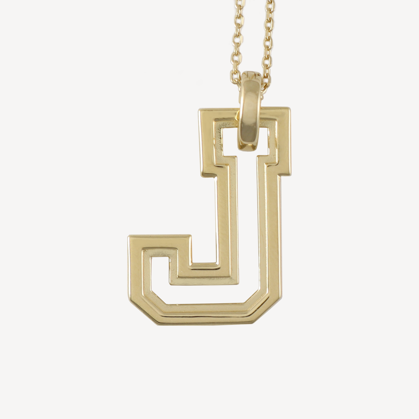 Oversized J Pendant Necklace