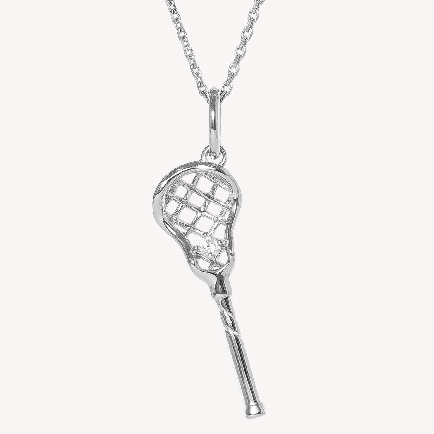 Silver Kat Lacrosse Necklace