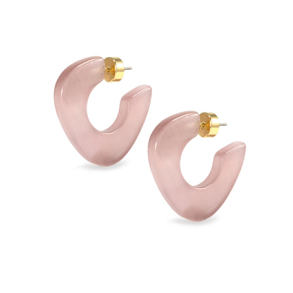 Blush Catseye Lina Hoops