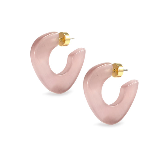 Blush Catseye Lina Hoops